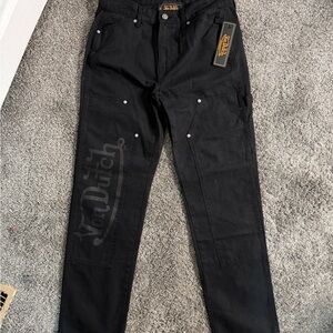 Von Dutch Black Denim Pants